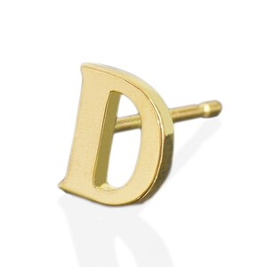 【バラ売り/1個】 ピアス 18金 イエローゴールド D イニシャルのピアス アルファベット 文字｜K18YG 18k レディース メンズ