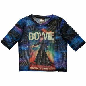 David Bowie レディースメッシュクロップトップ デヴィッド・ボウイ Mooonage L