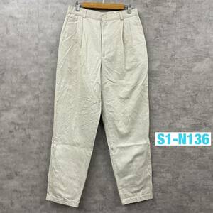 DOCKERS ドッカーズ チノパンツ ベージュ Classic Khakis ジップフライ ツータック 14LONG 実寸W31in 256957021 USA 海外輸入 古着 S1-N136