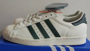 新品 スーパースター 80s VIN DX 2014年製 JP26.5cm 白×緑 B35981 天然皮革 生産終了 adidas superstar vintage deluxe dlx