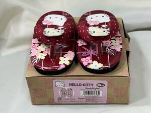 SANRIO/サンリオ HALL OKITTY/ハローキティ オリジナル キティちゃん 草履/ぞうり 女の子用 15cm 元箱付 ほぼ未使用 used 経年保管現状渡し