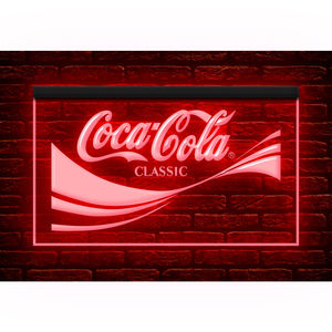 J298 // LED ネオンライトサイン Coca Cola コカコーラ■サイズ(約)：W300mm x H200mm