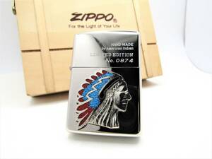 インディアンモチーフ メタル 天然トルコ石 限定 シルバープレート zippo ジッポ セット 1993年 未使用