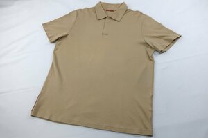 ★【B送900円】372　PRADA SPORT　プラダスポーツ　イタリー製　メンズ　半袖ポロシャツ　ベージュ　L　綿100%