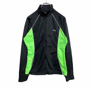 FILA ジャージジャケット Mサイズ フィラ レディース スポーツ ブラック 古着卸 アメリカ仕入 t2109-4587