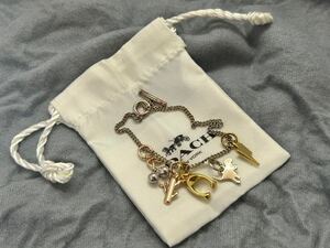 COACH コーチ　アクセサリー ブレスレット シルバー チャーム　恐竜　チェリー