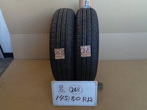 黒●268　Ｓ201　YOKOHAMA BluEarth ES ES32　145/80Ｒ12　中古 2本セット