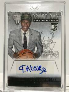 NBA GIANNIS ANTETOKOUNMPO AUTO ROOKIE CARD 2013-14 PANINI TITANIUM DRAFT DAY Autograph BASKETBALL ヤニス アデトクンボ 直筆 サイン