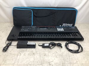 美品 Roland ローランド JUNO-DS61B シンセサイザー 黒鍵盤 ケース等付属●F120Y024