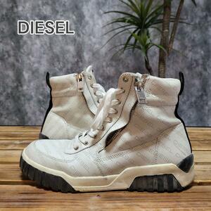 DIESEL ディーゼル スニーカー ハイカット サイドジップ ホワイト