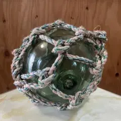 昭和レトロ　浮き玉　ガラス　網付き　漁具