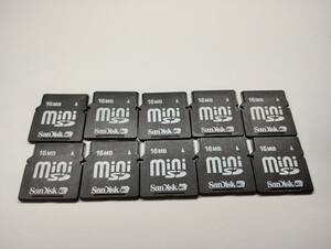10枚セット　16MB　メガバイト　SanDisk　miniSDカード　メモリーカード　ミニSDカード