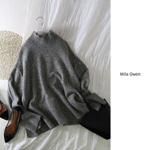 1万☆ミラオーウェン Mila Owen☆ウールカシミヤタートルネックニット 0サイズ☆M-B 6320