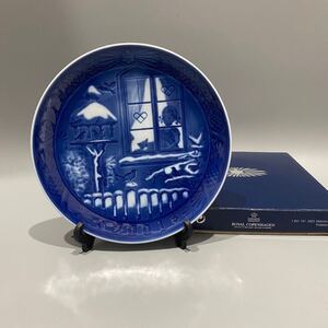 1円〜 未使用 ROYAL COPENHAGEN ロイヤルコペンハーゲン イヤープレート 飾り皿 2001 クリスマス インテリア 箱付き