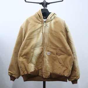 S898 2000年代製 CARHARTT カーハート アクティブパーカー■00s 表記XLサイズ ブラウン BRN ダック ワーク フーディー アメカジ 激安