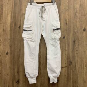 tu135 RICK OWENS 21SS MASTODON CARGO PANTS スウェット 白色 US36 ※中古/現状品