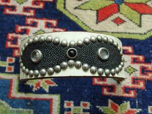 HTC HOLLYWOOD TRADING COMPANY Vintage Studded Braceletヴィンテージ ビンテージ スタッズ レザー ブレスレット バングル 30