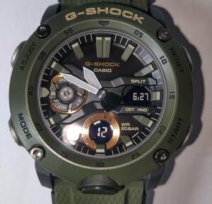 新品同様　レア　海外版　アナデジ　G-SHOCK　ジーショック　GA-2000-3AER　グリーン　④