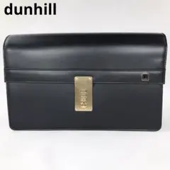 【極美品】dunhill ダンヒル　クラッチバッグ　セカンドバッグ　ブラック　革