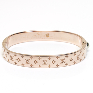 美品 ルイヴィトン カフ ナノグラム バングル M M00254 ピンクゴールド モノグラム ブレスレット LOUISVUITTON