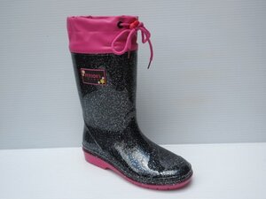 セール 20.0cm パーソンズ KIDS 8009 黒 防水 防雪 スパッツ付 カバー付 子供 キッズ 長靴 レインシューズ レインブーツ 芋ほり遠足