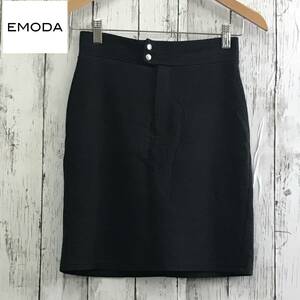 EMODA　エモダ　ハイウエストダブルボタンスカート　Sサイズ　ブラック　インナーパンツ付き　脚長効果バツグン　S5.2-119　USED
