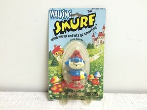 期間限定大幅値下げ スマーフ ヴィンテージ トイ ウォーキング パパスマーフ パッケージ付 SMURF VINTAGE TOY WALKING PAPASMURF　管理VG-1