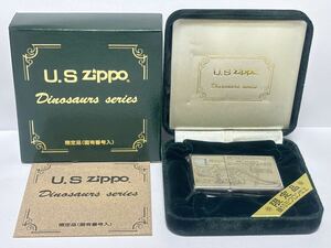 (149) ZIPPO ジッポ ジッポー ライター 古代恐竜シリーズ トリケラトプス 限定品 銀(10ミクロン) LIMITED EDITION NO.0942 未使用品