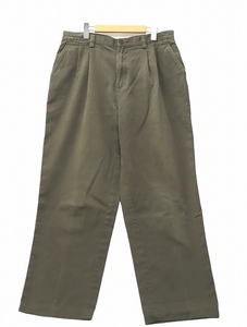 ギャップ GAP 90s ヴィンテージ 2タック ジップフライ コットン テーパード チノパンツ 34 KHAKI カーキ 112179-01-1 メンズ