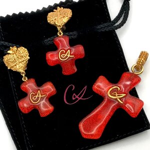 1円 美品 christian lacroix クリスチャンラクロワ ヴィンテージ スイング イヤリング ペンダント ゴールド レディース アクセサリー a6261