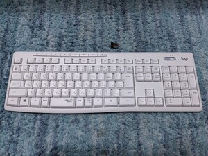 0609u0450　ロジクール ワイヤレスキーボード K295OW 静音 耐水 キーボード 無線 Unifying K295 オフホワイト