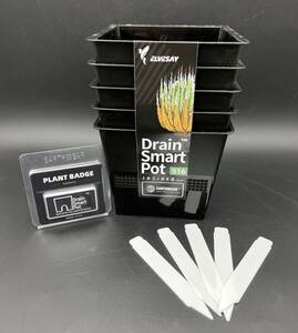 送料無料 アガベ プラ鉢 Drain Smart Pot ブラック 15個セット 新品未使用 多肉食物 コーデックス パキポディウム 発根管理