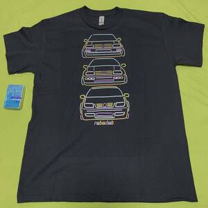 RUBADUB ★Neon Jetta★ラバダブ VW Tシャツ Lサイズ　フォルクスワーゲン　USDM ジェッタ　ヴェント　ボーラ