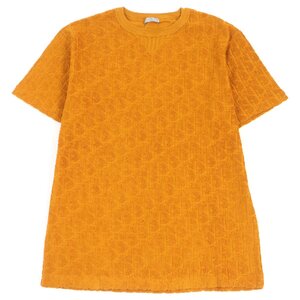 極美品□DIOR ディオール オム 113J692A0614 コットン オブリーク 総柄 ジャガード パイル 半袖Ｔシャツ ブラウン系 L イタリア製 正規品