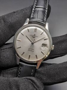 中古 ユリスナルダン ULYSSE NARDIN ブリリアント N-146 プラチナ850 デイト アンティーク ヴィンテージ シルバー メンズ 自動巻き 腕時計