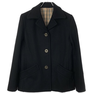 BURBERRY BLUE LABEL バーバリー ブルーレーベル 裏地ノバチェックメルトンショートジャケット FNF15-643 ブラック 38 ITB5O5QF2DAI