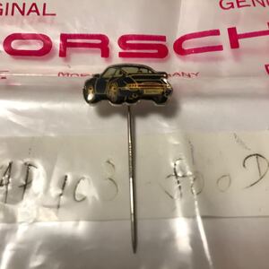 未使用！PORSCHE 純正扱い ポルシェ964 turbo Stick Pins ステック ピンズ、ピンバッジ ブルー系 三和自動車購入品 当時純正袋入 劇レア!