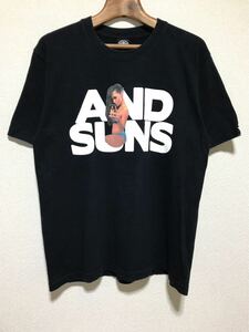 [即決古着]ANDSUNS/アンドサンズ/フォトTシャツ/半袖/ロゴ/ブラック/日本製/Mサイズ