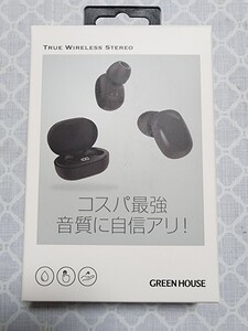 新品未使用未開封　グリーンハウス　ワイヤレスイヤホン　GH-TWST-BK　