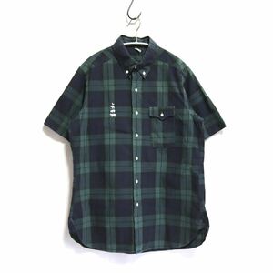 希少【mountain research マウンテンリサーチ】B.D.SHIRT アニマル 刺繍/シャツ 半袖シャツ/チェックシャツ