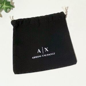 アルマーニ・エクスチェンジ 「ARMANI EXCHANGE」小物用保存袋 (4709) 正規品 付属品 内袋 布袋 巾着袋 14×15cm 二つ折り財布サイズ