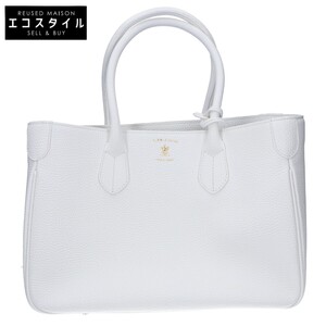 美品 A.D.M.J. Accessoires De Mademoiselle ADMJ 19SC030615 シュリンクレザー トートバッグ WHITE レディース