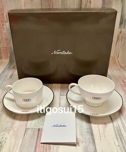 ★レア【未使用】アウディ Audi★カップ&ソーサー ティーカップ コーヒーカップ セット 食器 ノリタケ NORITAKE★ノベルティ