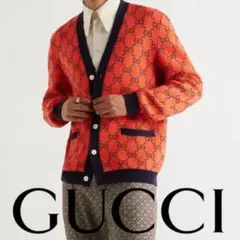 GUCCI Slim-Fit ロゴジャカードウール コットンブレンドカーディガン