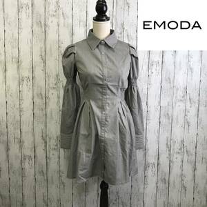 EMODA　エモダ　アームショルダーミニワンピース　Fサイズ　グレー　S10-145　USED