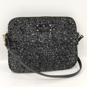 【中古】Kate Spade ショルダーバッグ スパンコール ブラック PWRU3029