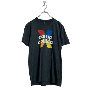 NEXT LEVEL 半袖 プリント Tシャツ S ダークグレー ネクストレベル バックプリント 古着卸 アメリカ仕入 a605-6260