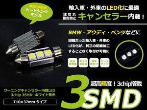 キャンセラー内蔵 LEDライセンスランプ メルセデスベンツ SLKクラス R171 2個セット ホワイト 白 SMD 3連