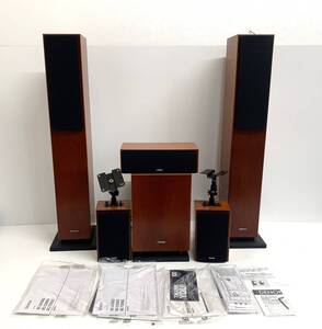 丸615 DENON SC-A33SG /SC-T33SG /SC-C33SG /DSW-300SG サラウンドセット スピーカー 中古 取扱説明書付き 木目