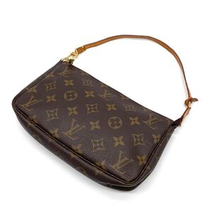 1円 良品 LOUIS VUITTON ルイヴィトン モノグラム ポシェットアクセソワール アクセサリーポーチ ハンドバッグ M51980 CA0060